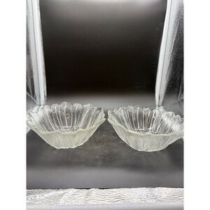 Vintage Two Indiana Glass 1960's Lily Pons Sunflower Bowls